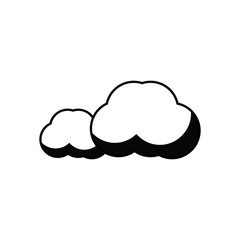 clouds icon over white background vector illustration