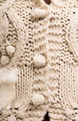 Closeup view of abstract knitted pattern texture