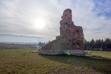 Red Church - large partially preserved late Roman (early Byzantine) Christian basilica near town of Perushtitsa, Plovdiv Region, Bulgaria