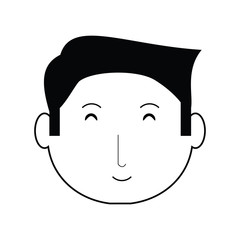 cartoon elderly man face icon over white background vector illustration