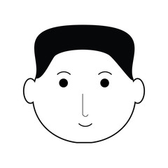 cartoon elderly man face icon over white background vector illustration