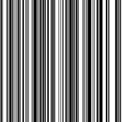 Black and White Straight Vertical Variable Width Stripes