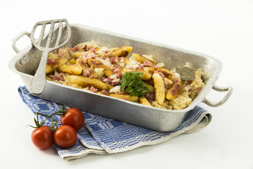 Schupfnudeln mit Kraut und Speck