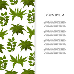 Flat green plants banner design
