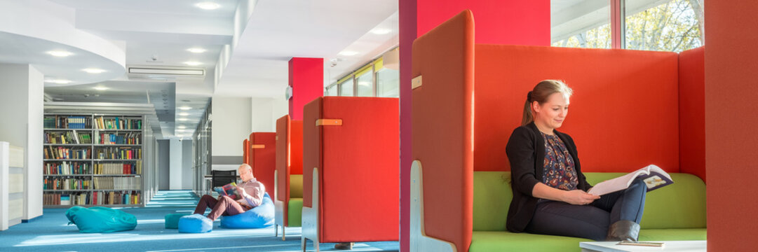 Library with individual study area