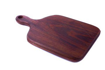 Wooden cutting board isolate on whied background