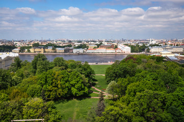 Fototapeta na wymiar Saint Petersburg, Санкт-Петербург, Россия, река, Нева, парк, панорама