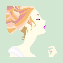 woman face silhouette 