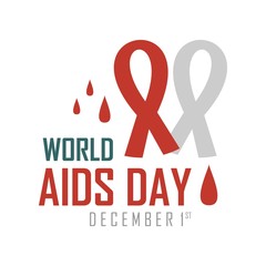 world aids day campaign poster. editable. vector