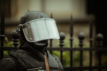 Fototapeta premium Riot police