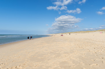 LEGE - CAP FERRET (Bassin d'Arcachon, France), la plage du Grand Crohot