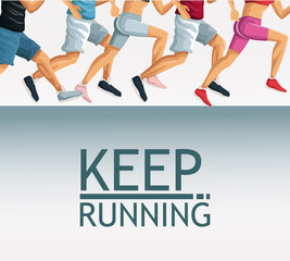 Keep running cartoon