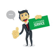 Business Cartoon Illustration. Customer Service