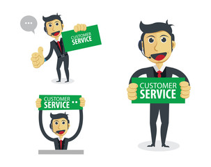 Business Cartoon Illustration. Customer Service