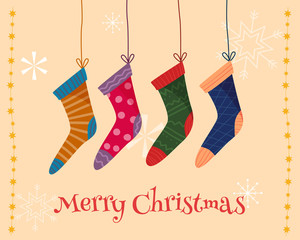 Christmas colorful socks.