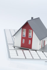 residential house on keyboard