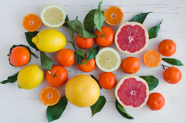 Mixed citrus background