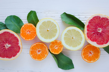 Mixed citrus background