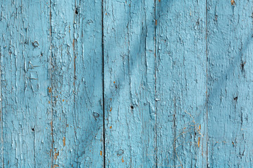 Fototapeta na wymiar Wooden Background With Blue Paint, Abstract Texture