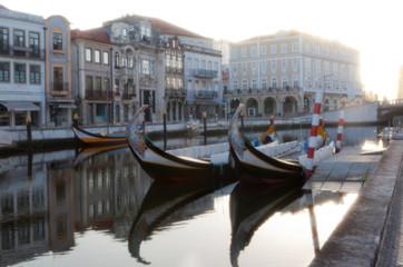 At the centre of Aveiro in the morning