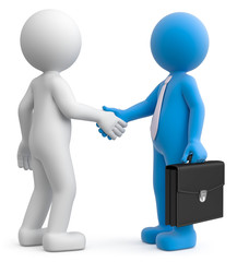 3d M&auml;nnchen Begr&uuml;&szlig;ung blau