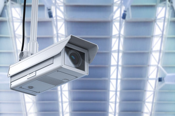 Fototapeta na wymiar security camera on ceiling