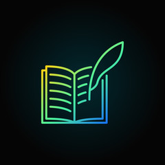 Writing a book colorful icon