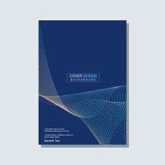 Fototapeta premium book cover design vector template in A4 size