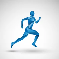 Fotobehang niebieski biegacz wektor © Rzoog