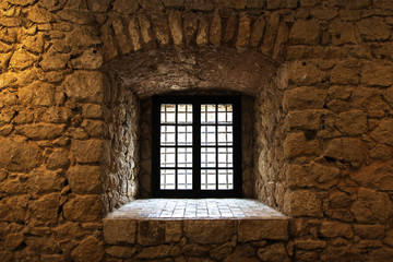 Fototapeta na wymiar photo of an old window in the castle