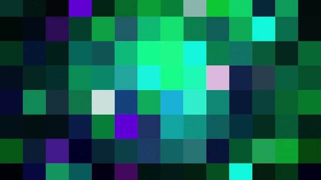 Flashing mosaic of pixels