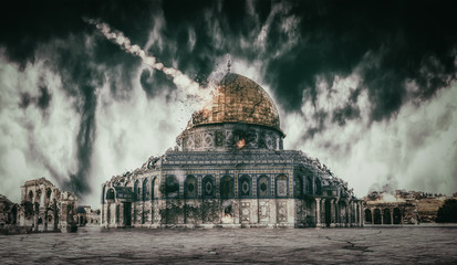 Naklejka premium Destruction apocalypse Israel (Jerusalem)