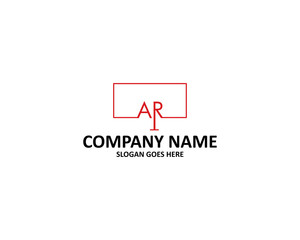ar letter computer logo
