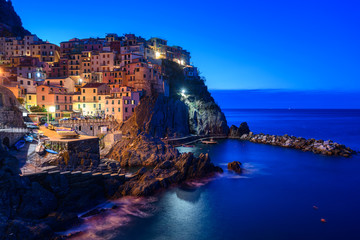 beautiful town of manarola at cinque terre, italy