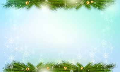 Christmas background with tree needles