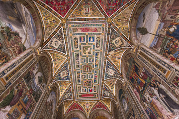 The Piccolomini library, Siena cathedral, Siena, Italy