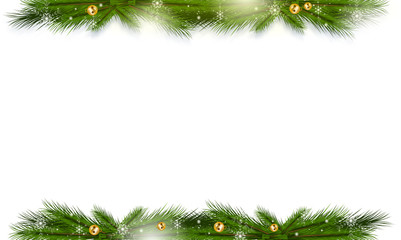 Christmas background with tree needles