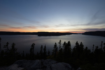 Obraz premium sunset Au sommet du Fjord