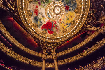 The Palais Garnier, Opera of Paris, interiors and details