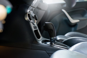Automatic gear shift with interior design of the modern in car