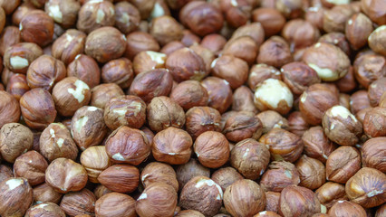 Peeled kernels of hazelnut