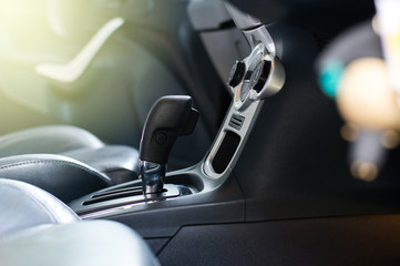 Automatic gear shift with interior design of the modern in car