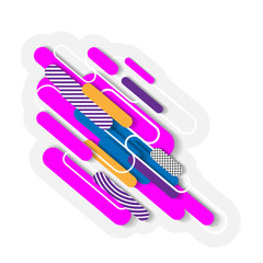 Trendy banner from various rounded shapes in color. Vector illustration.