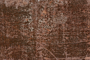 background, texture: surface of primed metal sheet with spots of rust and calcareous stains..