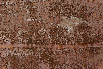background, texture: surface of primed metal sheet with spots of rust and calcareous stains
