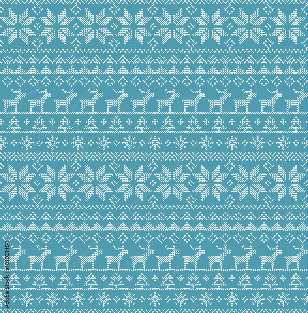 Poster christmas seamless pattern. nordic style vector ornament