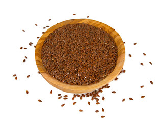 flaxseed isolated on white