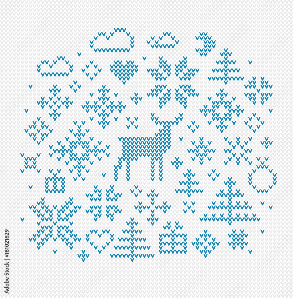 Poster Nordic style vector elements for decoration