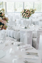 Beautiful wedding tables and roses