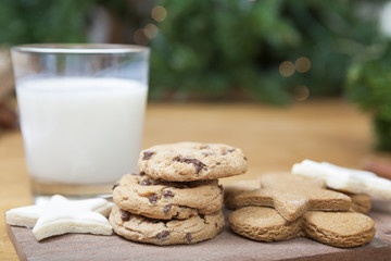 Christmas Cookies with Milk
